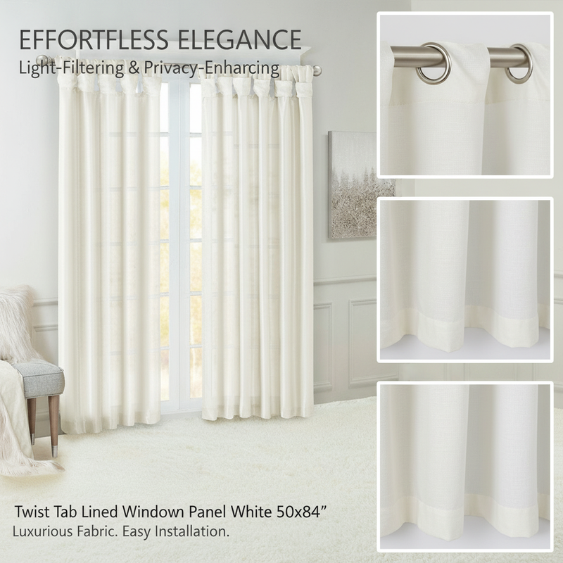 1PCS White Polyester Twist Tab - Privacy Filter 2Pack 评论和价格