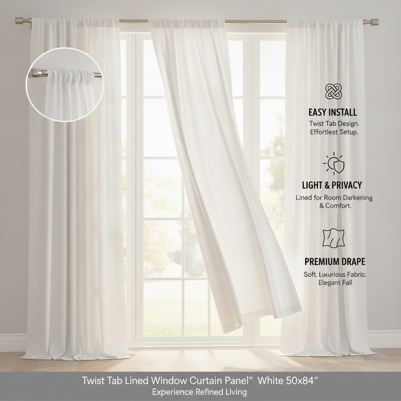 1PCS White Polyester Twist Tab - Privacy Filter 2Pack 评论和价格