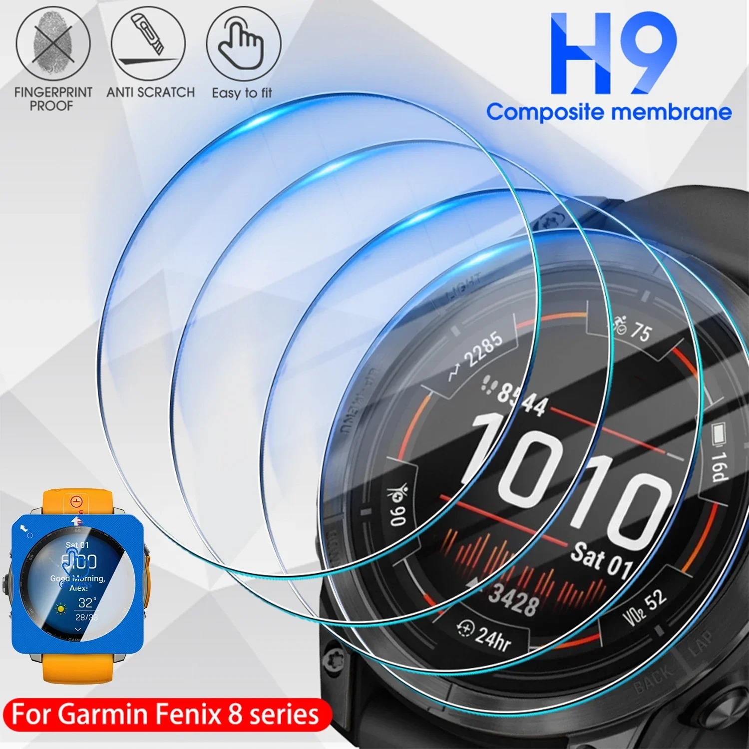 HD Tempered Glass For Garmin F - Screen Alignment Tool 评论和价格