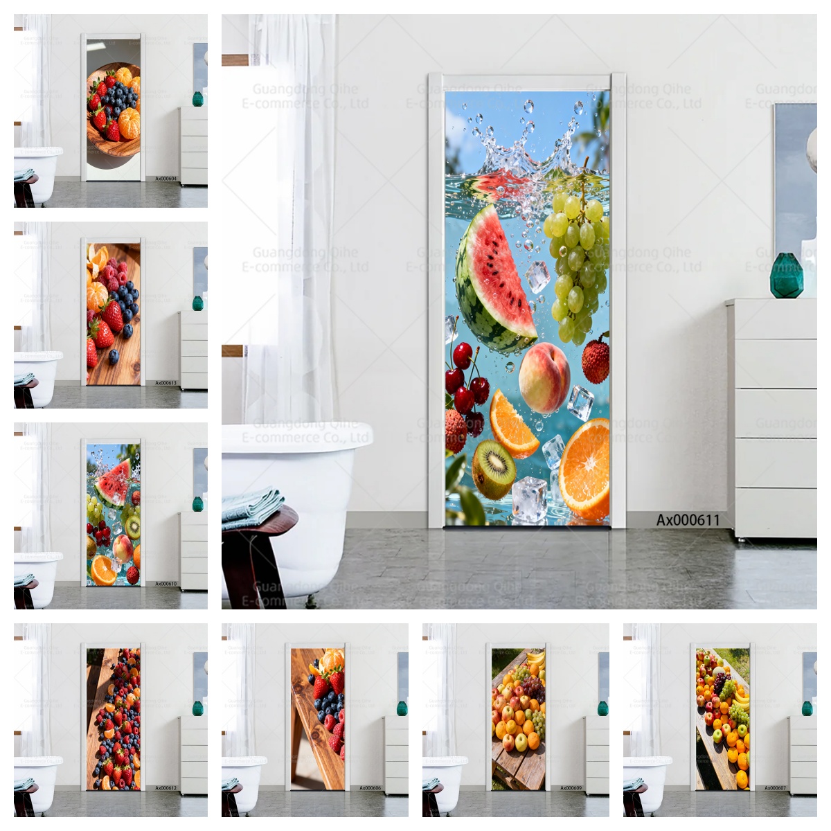 Bright Berry Mix Kitchen Door  - Full Cover Adhesive 评论和价格