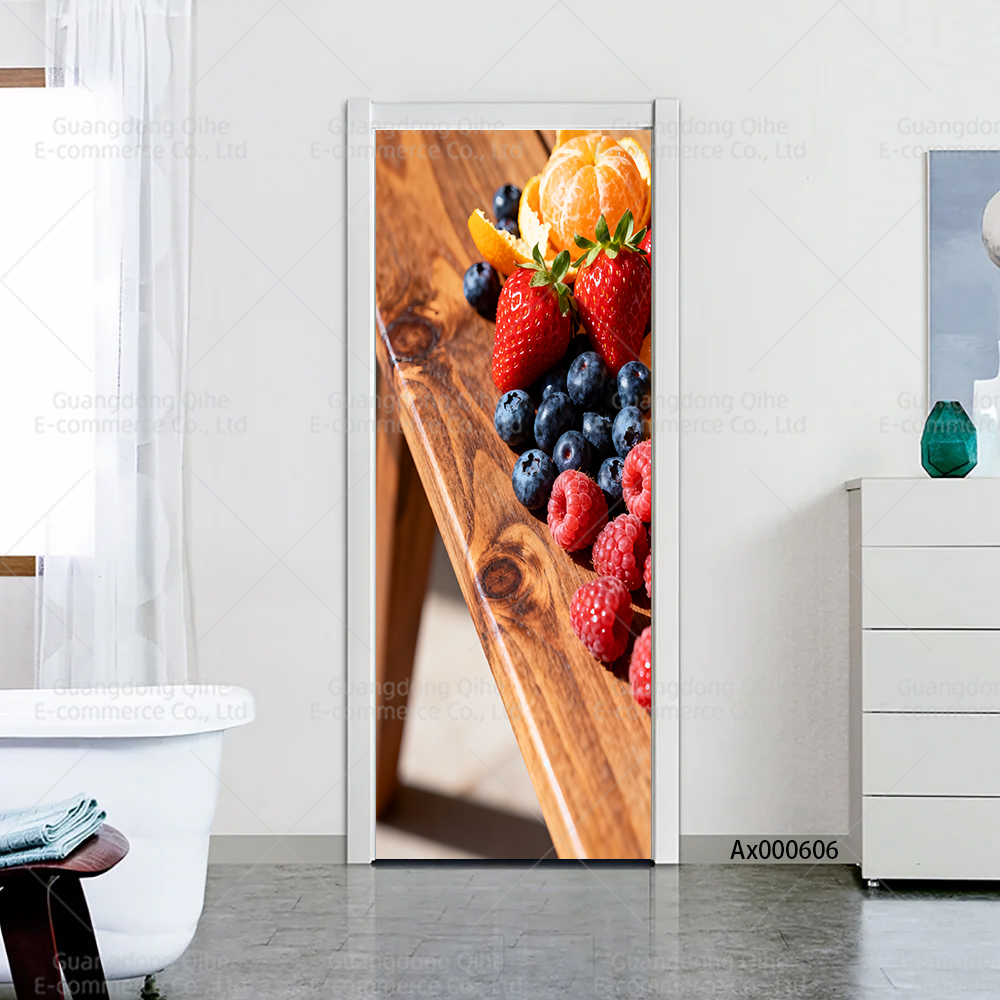 Bright Berry Mix Kitchen Door  - Full Cover Adhesive 评论和价格