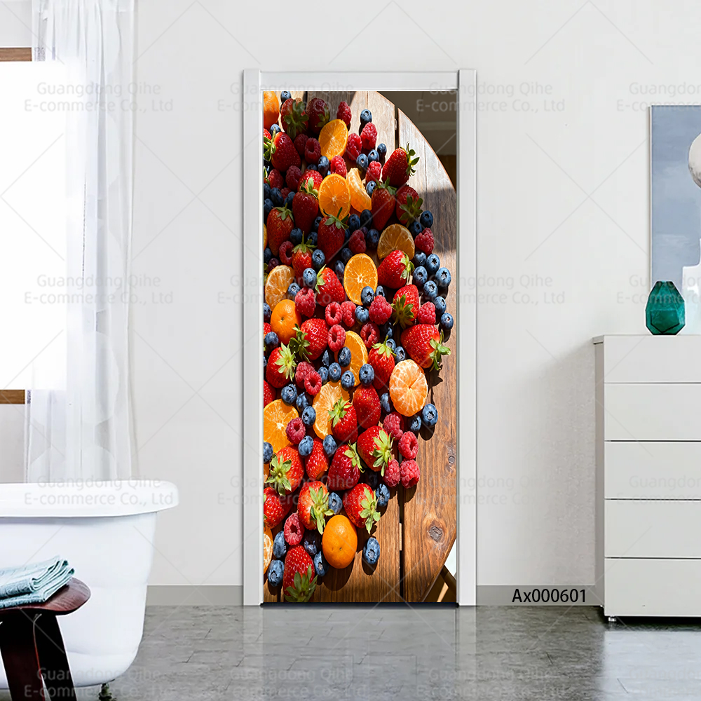 Bright Berry Mix Kitchen Door  - Full Cover Adhesive 评论和价格