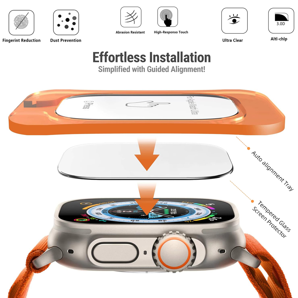 Tempered Glass For Apple Watch - Screen Alignment Tool 评论和价格