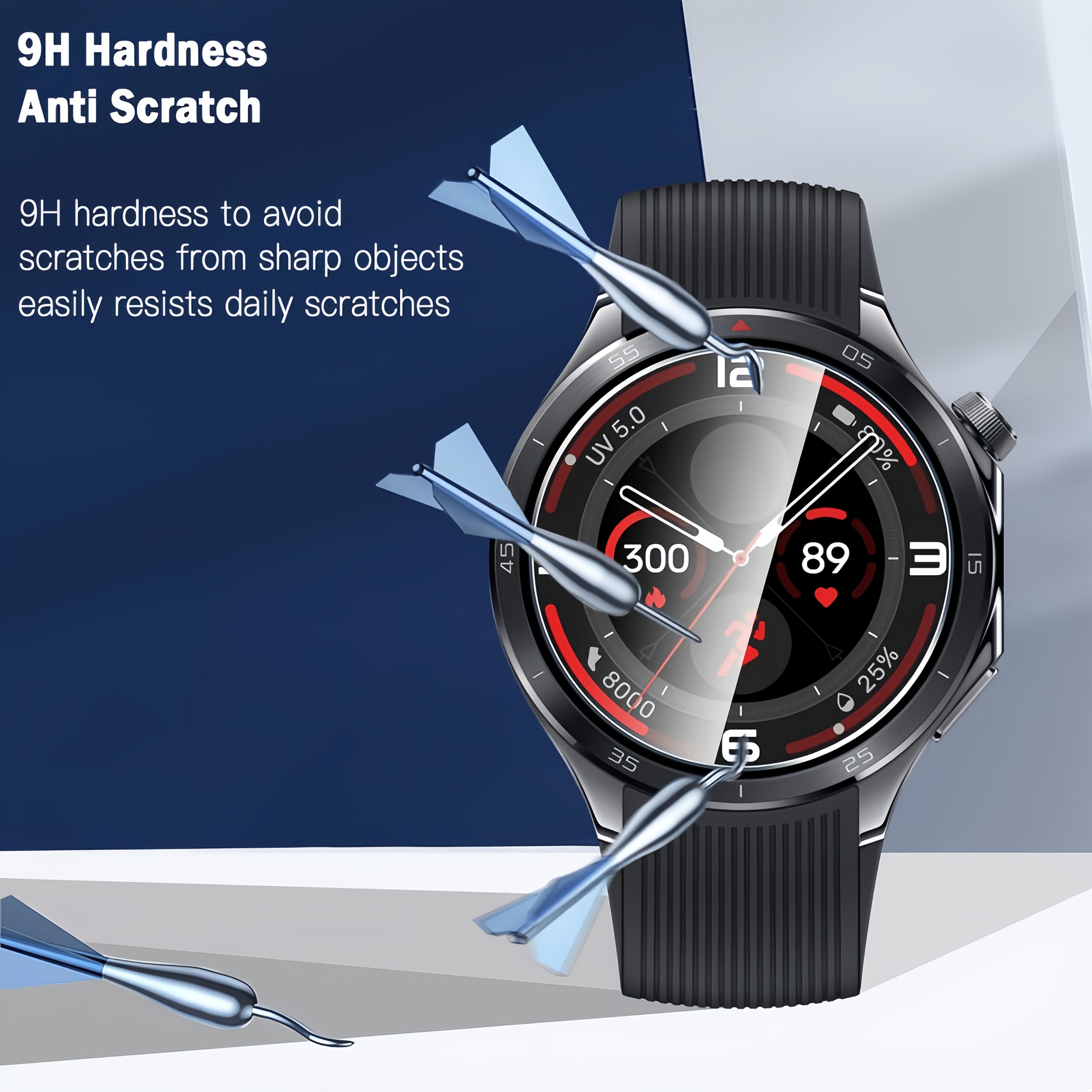3PCS 9H Tempered Glass Screen  - Smartwatch Screen Film 评论和价格